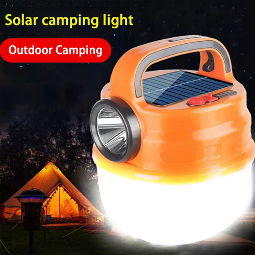 Luz Nocturna Solar Portátil Para Tienda De Campaña, Linterna
