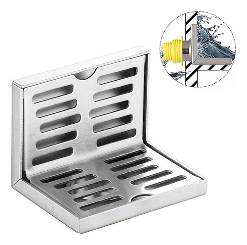 Colador De Acero Inoxidable 304 L, Drenaje En Forma De L, Es