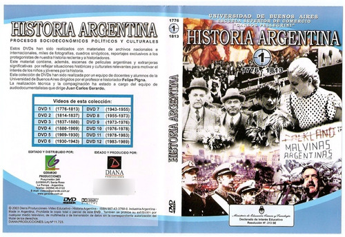 Colección 13 Dvd Historia Argentina - Dvd - O