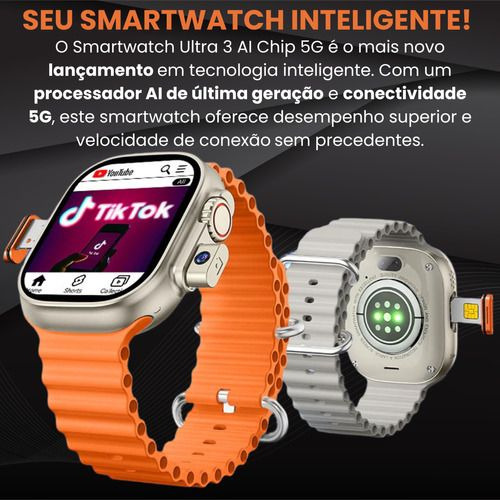 Relógio Microwear Ultra 3 Ai 5g Smartwatch Top Caixa Preto Pulseira Preto Bisel Preto Desenho Da Pulseira Mesh