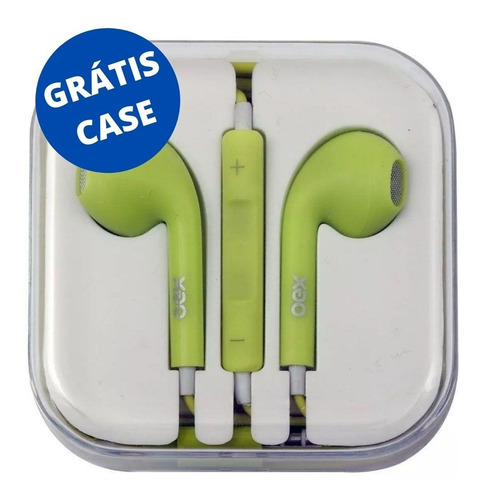 Fone De Ouvido Intra Auricular Oex Candy Fn204 Verde Pastel