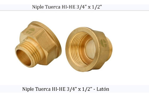 Pack X 2 Un - Niple Bushing 1 Hi Por 3/4 He - Comercialoz