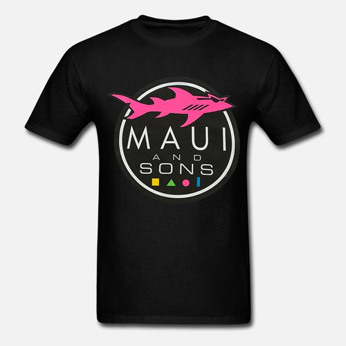 Camiseta Con Estampado De Tiburones De Maui And Sons