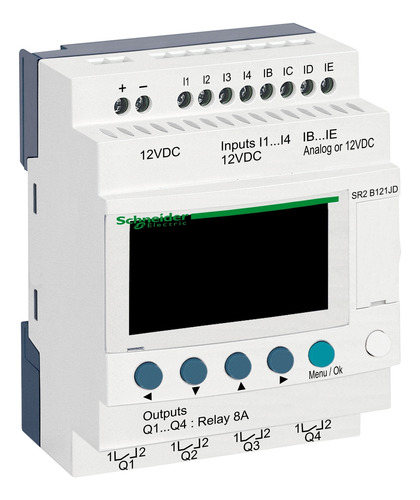 Sr2b121jd Plc Compact Smart Relay, Zelio Logic Sr2 Sr3, 12