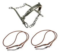 Comprar Kit 2 Rédeas De Couro Cru Com Freio Embocadura Breque Luxo