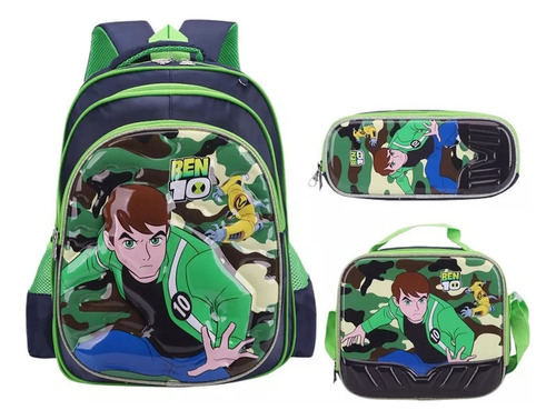 Conjunto De Mochila De Tres Piezas De Dibujos Animados Para Niños