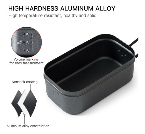 Ipawty Lonchera Antiadherente De Aluminio De 800 Ml Para