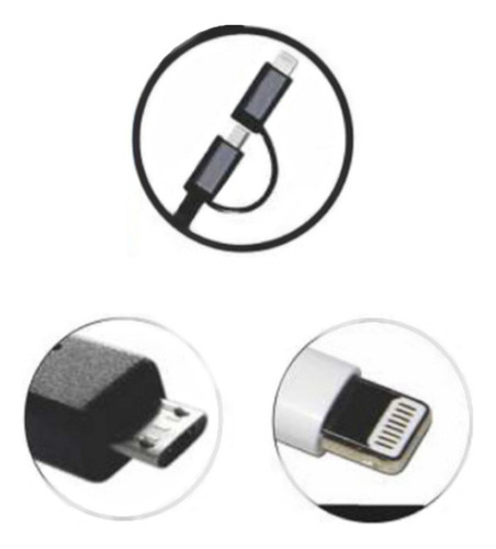 Cabo Extensor Usb 2 Metros Carga E Dados Micro Usb Ligthning Cor Dourado