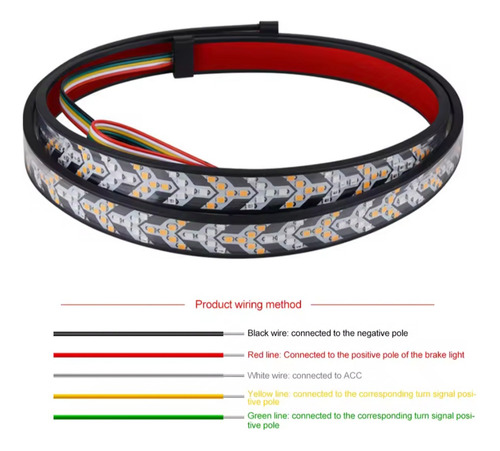 Cinta Led Stop Multifuncion Para Camioneta Pickup 1.5mts