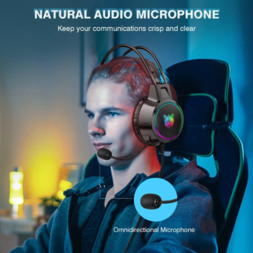 Headset Fone Gamer Profissional Onikuma X15 Pro Rgb Preto Preto
