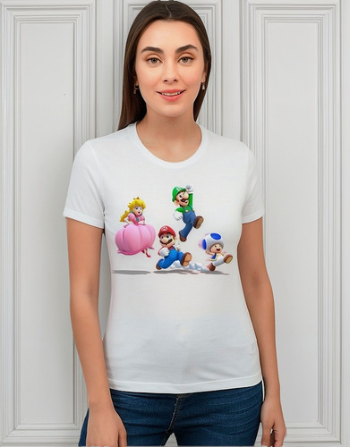 Playeras Super Mario Bros Diseño 34 Luigi Videojuegos Beloma