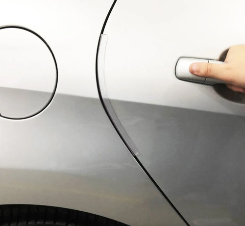 Imagen 6 de 9 de Protector Puerta U Transparente Para Vehiculos 4 Piezas Para