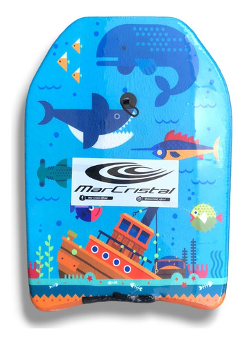 Tabla De Barrenar Bodyboard Forrado Chico 26' Mar Cristal