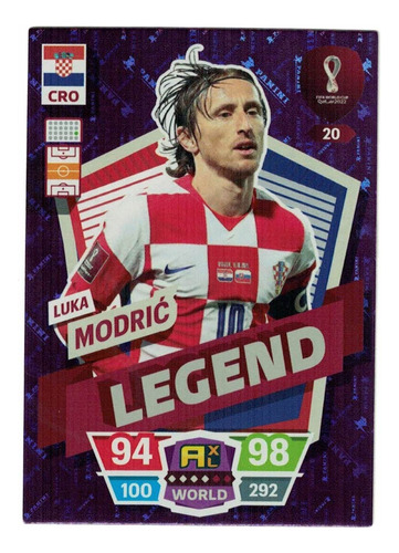 Carta Luka Modric - Legend Mundial De Qatar 2022 Panini