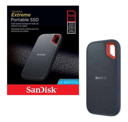 Imagen 1 de 3 de Disco De Estado Solido Externo Ssd Sandisk Extreme 500gb