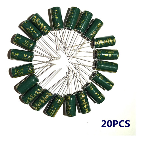 2 X 20 Piezas 15uf 400v Radial De Baja Resistencia Para