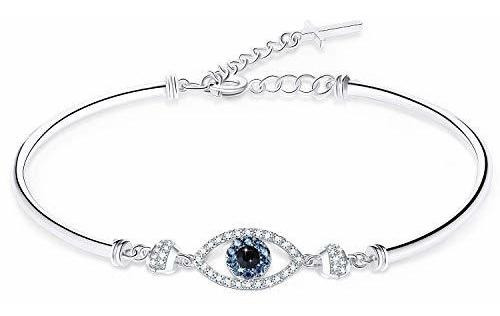 Brazalete - Ra Evil Eye, Joyería De Cristal Con Un Pequeño E