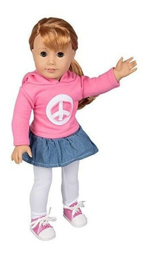 Muñeca Peace Outfit Para American Girl Dolls - Conjunto De 