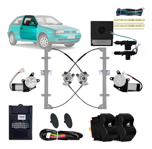 Kit Vidro Elétrico Sensorizado Gol Bola G2 + Trava