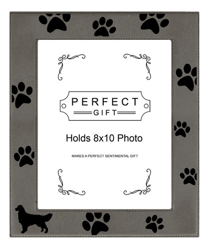 Thiswear Marco Foto Golden Retriever Paw Prints 8x10 Cuero