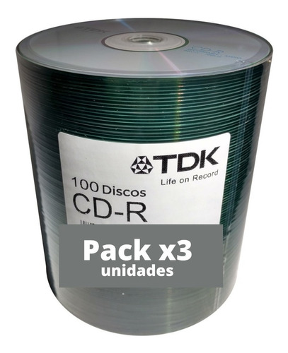 Pack X300 Unidades Cd-r Virgen Tdk 700mb 80min (3 Bulk X100)