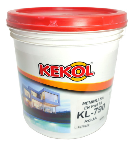 Membrana En Pasta Impermeable Techo Kl790 4 Kg Kekol Roja