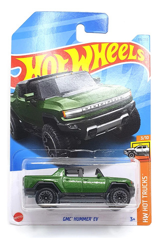 Hot Wheels Gmc Hummer Ev Escala 1:64 Mattel Verde Oscuro