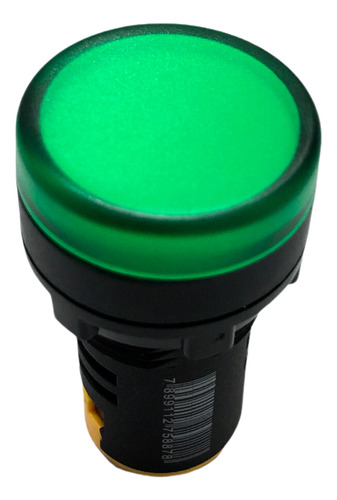 Botão De Alerta Led 22mm - Verde 220vca - Metaltex Luz Branco-frio 220v