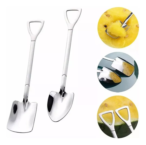 Juego De Cucharas De Postre En Forma De Pala, 80 Piezas