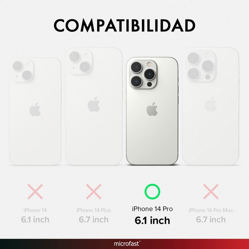 Imagen 5 de 8 de Funda Celular Ringke Fusion Clear iPhone 14 Pro Original