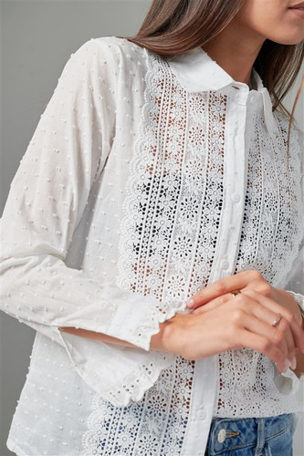 Camisa Premium Vandal Plumeti Bordada White Guk4112 Arizona