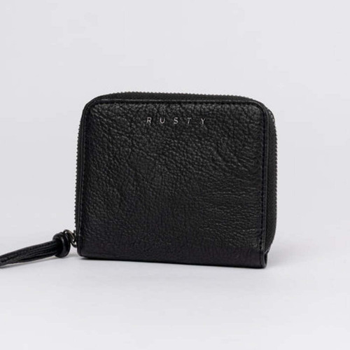Billetera Rusty Astoria Compact Wallet Negro Texturado