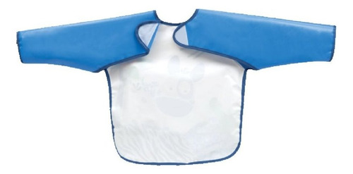 Babador Avental Impermeável Com Manga Longa E Bolso Buba Cor Azul Azul Tamanho UN