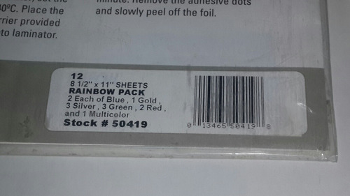 Imagen 6 de 6 de Hoja Papel Metalizado Foil Transferible Por Calor