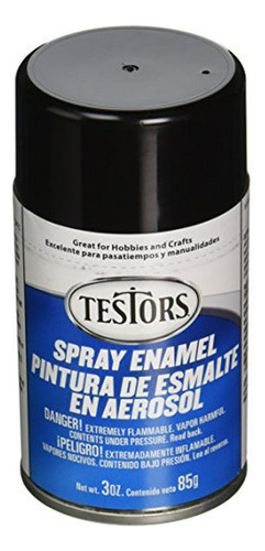 Pintura En Aerosol  Tenamel-1247, 3 Oz, Negro Brillante