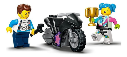 Lego Desafío Acrobático Derribo En Motocicleta 60341 Cantidad De Piezas 117