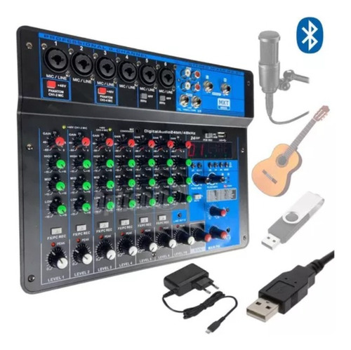 Mesa Som Mxt Mx-8t 8 Canais Efx Usb Bluetooth Pc Interface