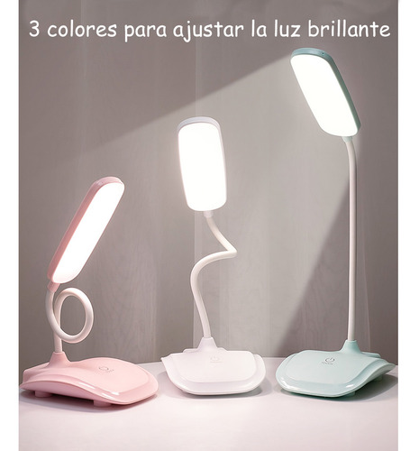 Luckilym Lámpara Led Escritorio Ajustable Recargable Usb, 3200mah
