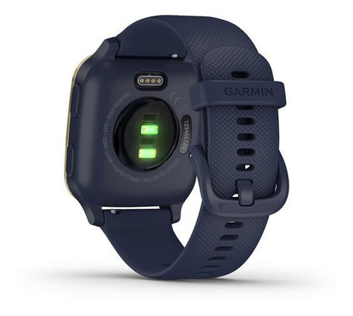 Imagen 5 de 5 de Smartwatch Garmin Venu Venu Sq - Music Edition 1.3" caja 40mm de polímero reforzado con fibra navy, malla navy de silicona y bisel light gold de aluminio anodizado