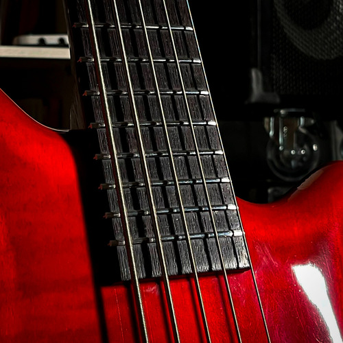 Baixo 5 Cordas Ativo Warwick Fortress Masterman Red Alemao (Usado)