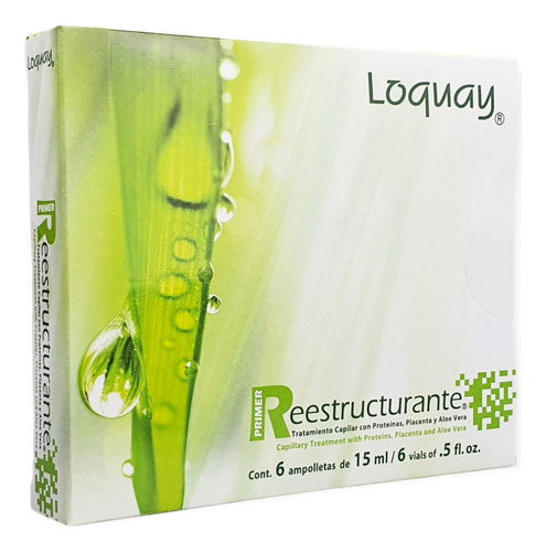 Ampolletas Reestructurante Aloe Vera Cabello Dañado Loquay