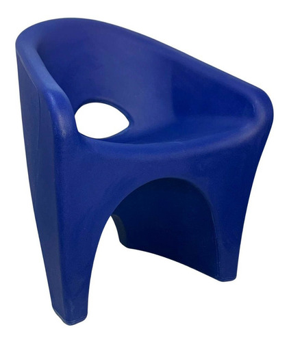 Cadeira De Jardim E Varanda Ipanema Poltrona De Polietileno Cor Azul