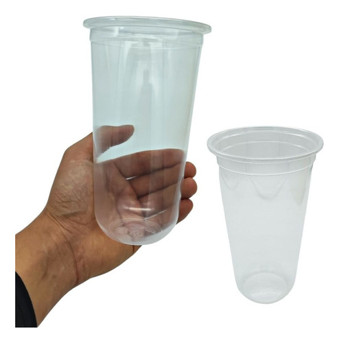 Vasos 650ml / 22 Onzas 1,000 Pzas Curvos Biodegradables Pla Color Transparente