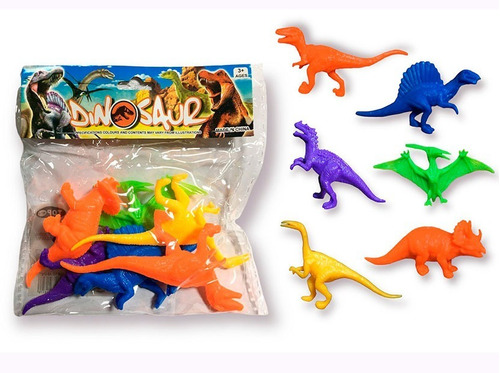 Dinosaurios X6 Fluo En Bolsa 