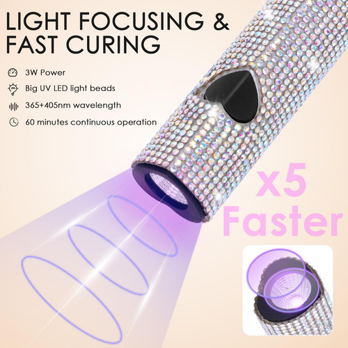Luz Uv De Mano Para Uñas De Gel, Lámpara De Uñas Led Portáti
