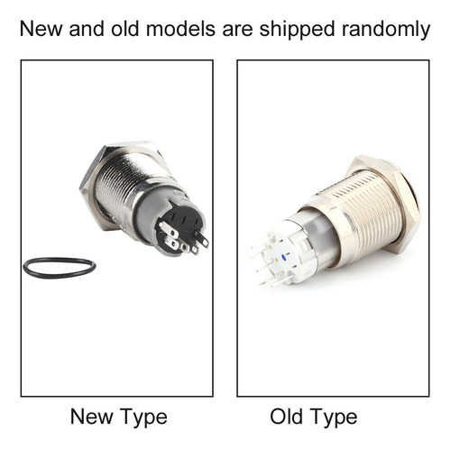 Enganche Led De Encendido Y Apagado De Metal Push De 16 Mm,
