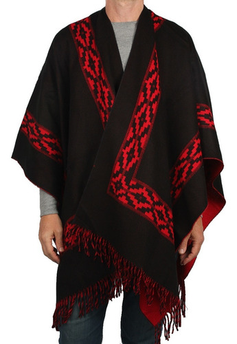 Imagen 2 de 4 de Ruana Poncho Mantón Hombre Guarda Pampa 2