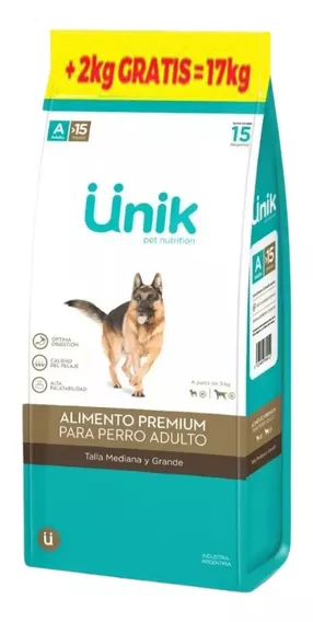 Unik Perro Adulto Raza Med - Gde 15 + 2 = 17 Kg / Mr Dog*