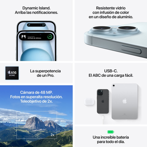 Apple iPhone 15 (128 GB) - Rosa