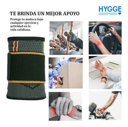 Imagen 6 de 10 de Muñequera Elástica Deportiva Soporte Rehabilitación Lesiones